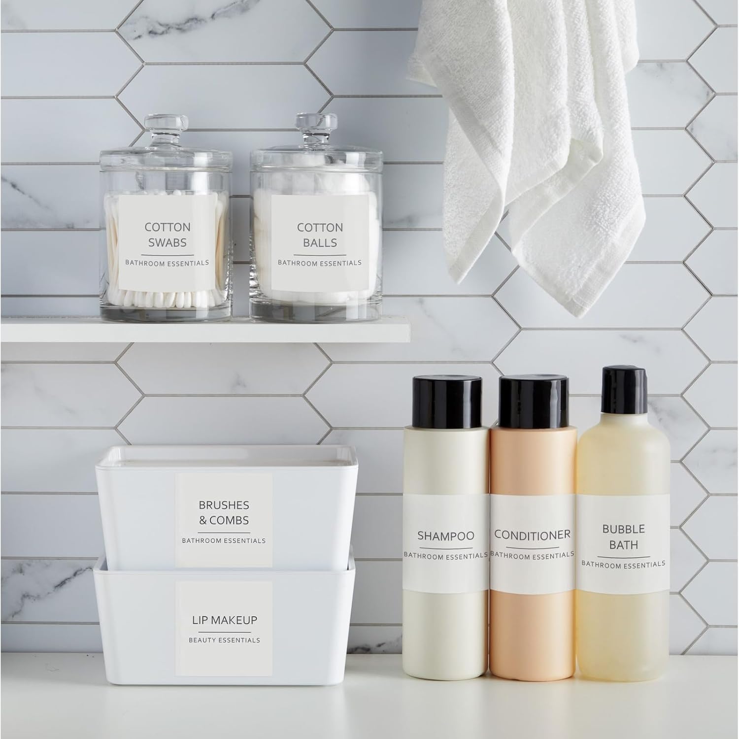 Minimalist Bathroom Labels for Organizing - 174 Labels - Image 4