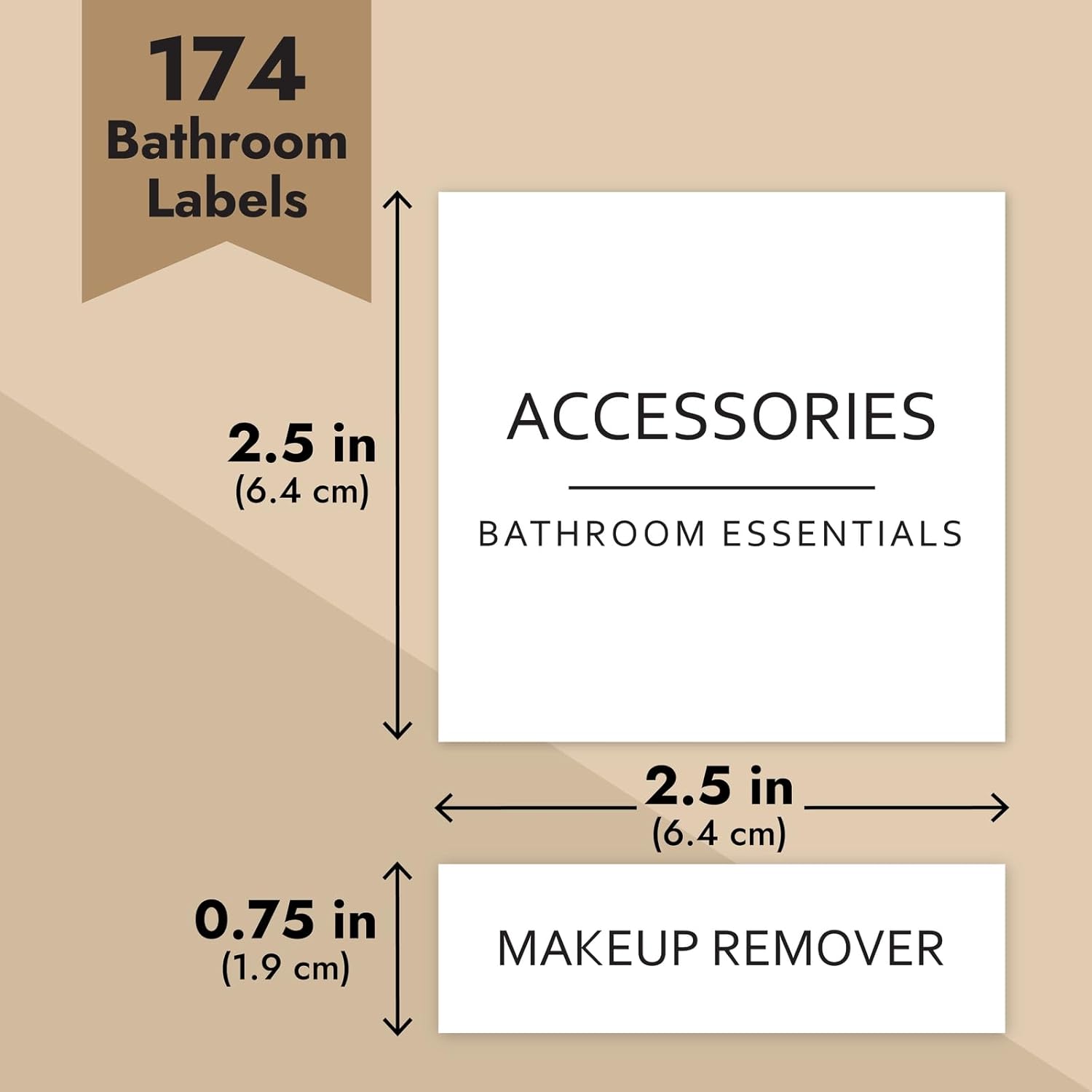 Minimalist Bathroom Labels for Organizing - 174 Labels - Image 5