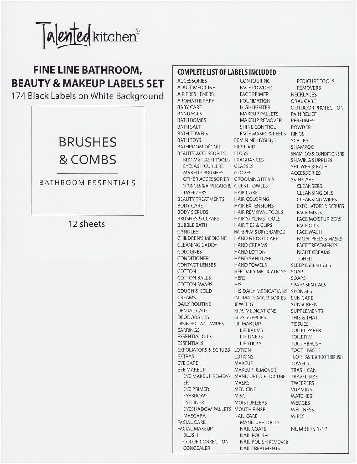 Minimalist Bathroom Labels for Organizing - 174 Labels - Image 8