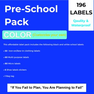 Pre-School-Color custimise your own.