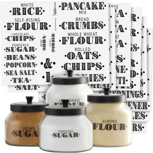 Kitchen Clear Vinyl Pantry Labels for Food Containers
